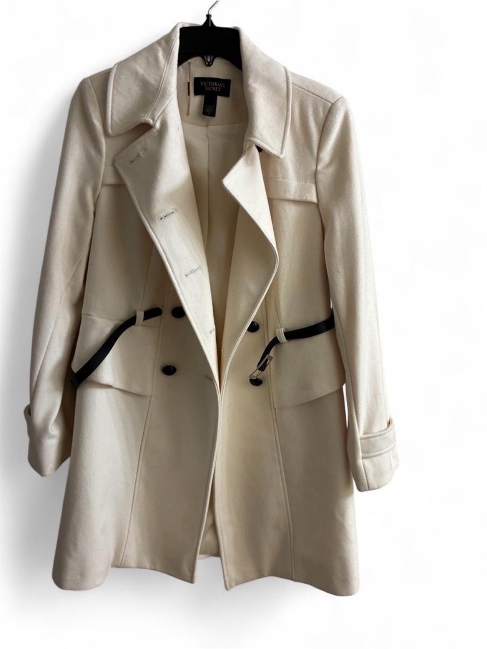Victoria's Secret Cream Double-Breasted Wool Coat - size 10